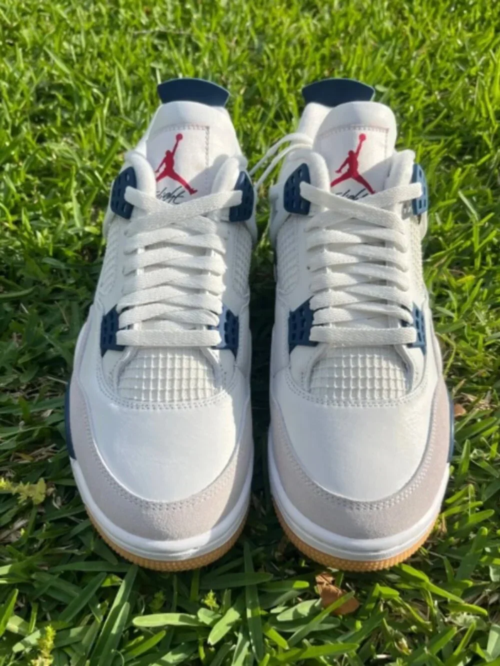 Nike Air Jordan 4 x Sb Summit White White- Navy